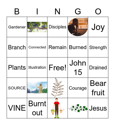 Vine and the branches Bingo Card