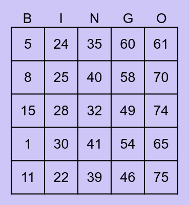 Cherry's The Love Team Cebu Bingo Card