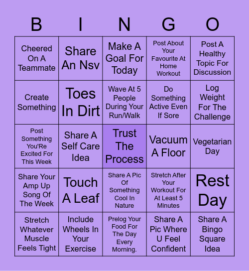 Team Recess - Week 4 Bingo Card