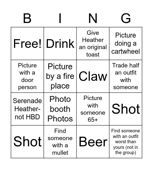 Thank You for Being a Friend! Bingo Card