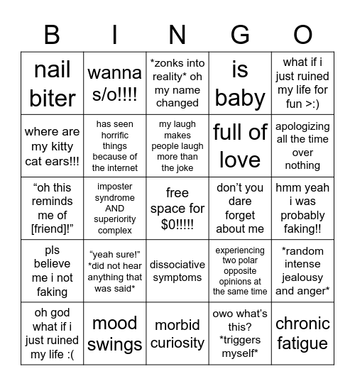 mar factkin diagnostic tool Bingo Card