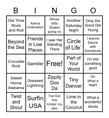 Scotty's PalPal Bingo Card