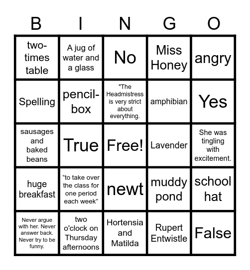 Q4W8- Wednesday: Ch.12 Comprehension Bingo Card