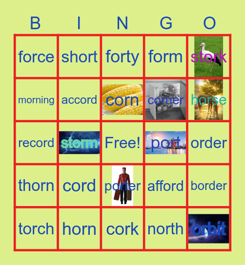 or Bingo Card