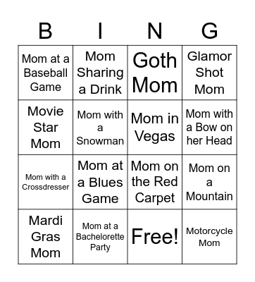 Mother's Day Bingo Card