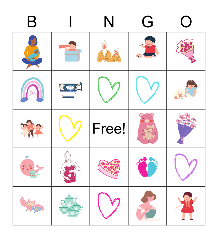 Mothers Day Bingo Card