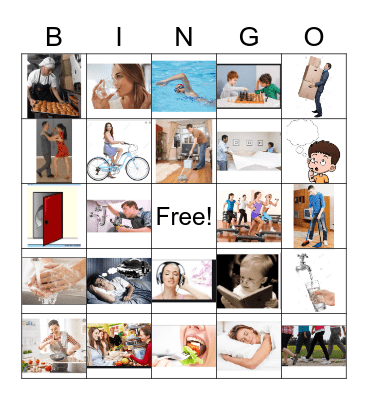 REGULAR AND IRREGULAR VERBS Bingo Card