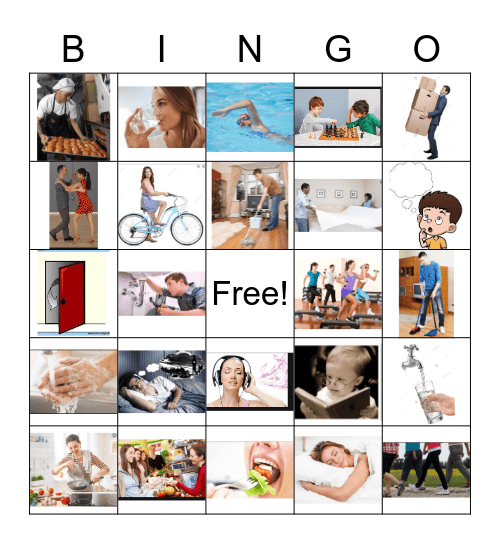 REGULAR AND IRREGULAR VERBS Bingo Card