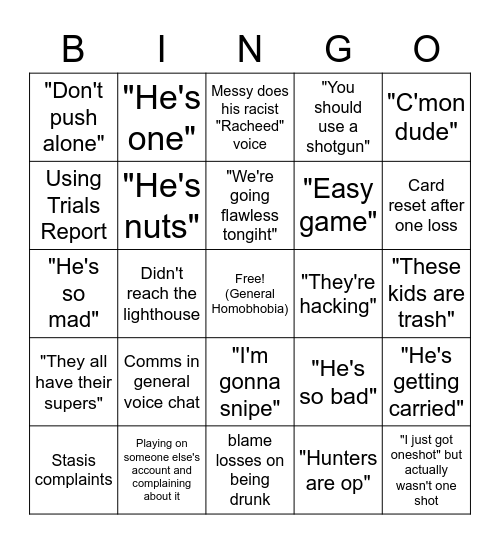 Osiris Salt Bingo Card