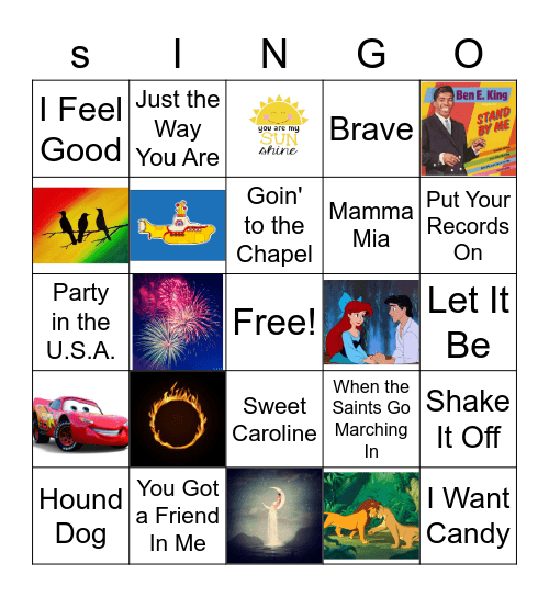Options Singo Bingo Card
