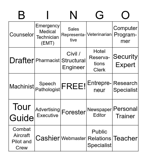 Junior Achievement: "Our Nation" Bingo Card