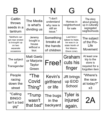 Mother's Day Bingo Card