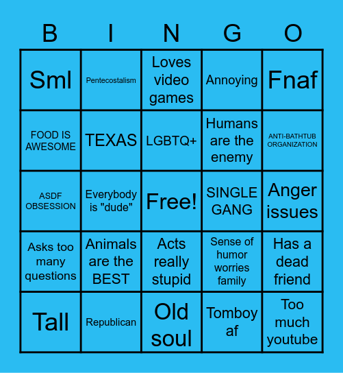 PotatoRabbit Bingo XD Bingo Card