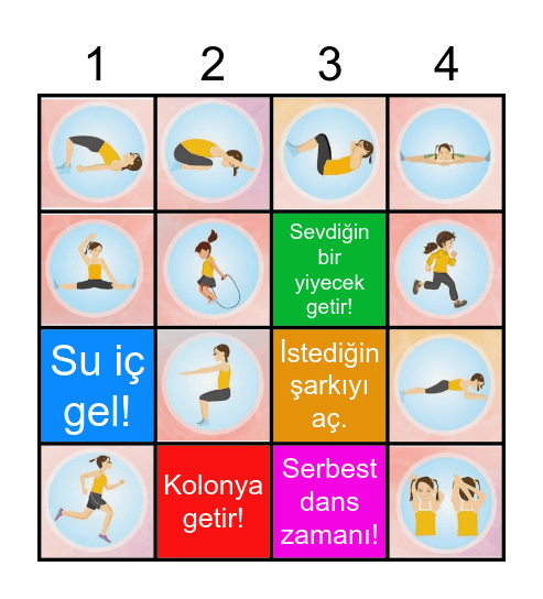 Hakan Öğretmenle Evde Spor Bingo Card