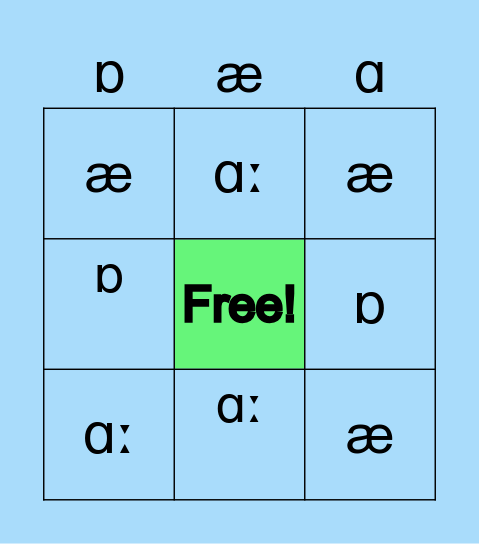 Phonics Bingo! Bingo Card