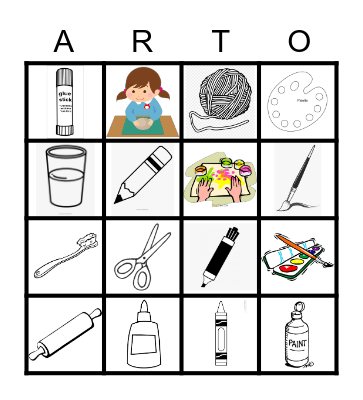 Art Tools Bingo Card