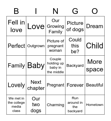 Home offer love letter bingo Card