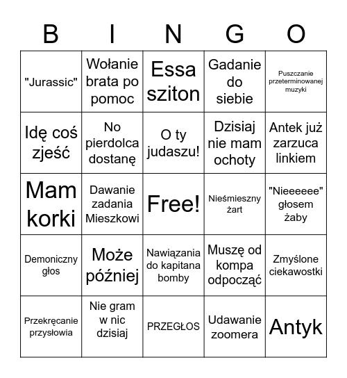 Bingo der Tonderberg Bingo Card