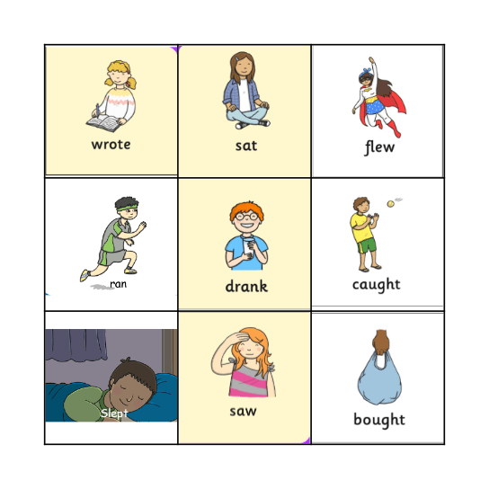 IRREGULAR VERBS Bingo Card