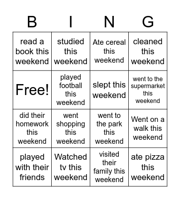 Find someone who: Bingo Card