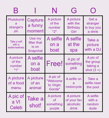 BIRTHDAY EDITION!! Bingo Card