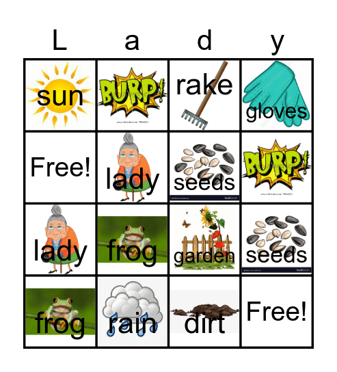 There Was An Old Bingo Card