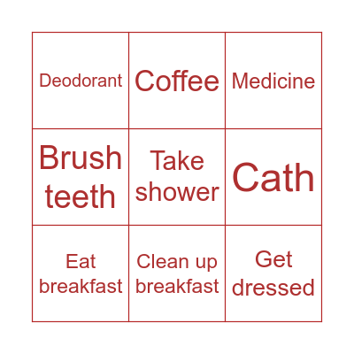 Monday Bingo Card
