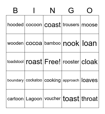 BAKER BINGO Card