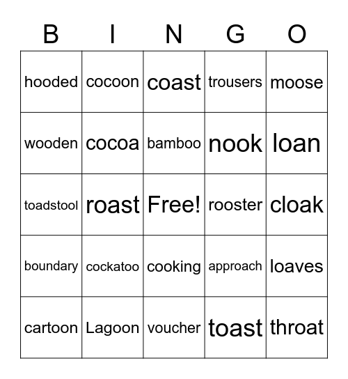 BAKER BINGO Card