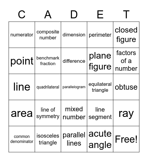 Vocabulary Hunt V3 Bingo Card