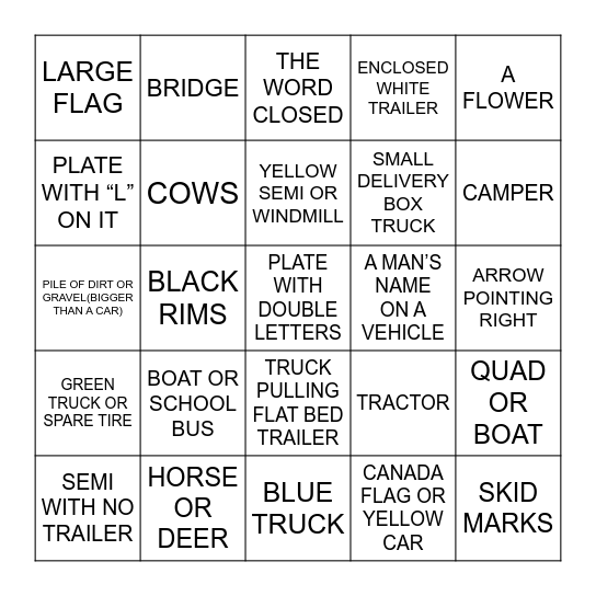 Bingo Card