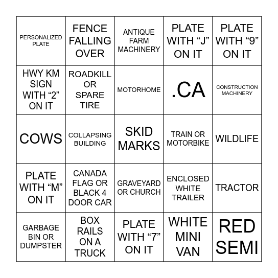 Bingo Card