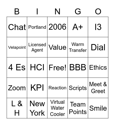 ESR Day 1 US Bingo Card