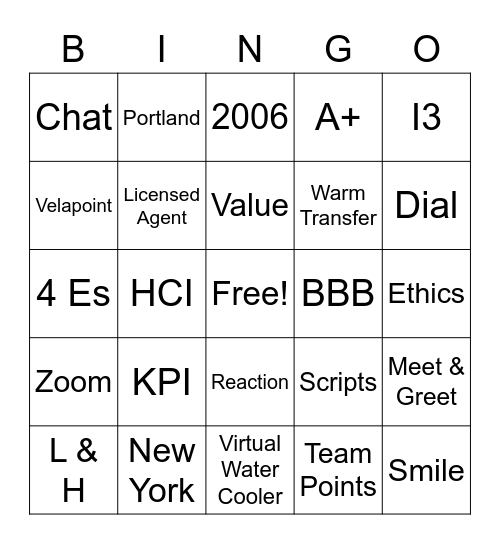 ESR Day 1 US Bingo Card