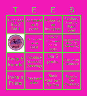 ParTee Bingo! Bingo Card