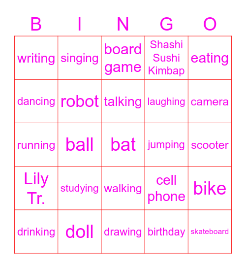 II Bingo 5/10 Bingo Card