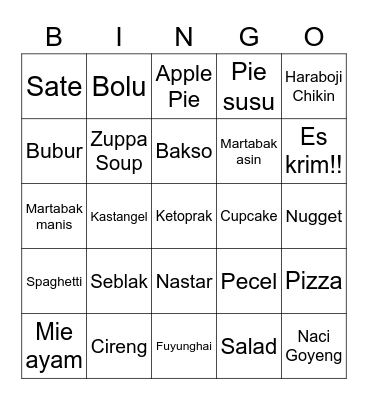 Elle Lapey. Bingo Card