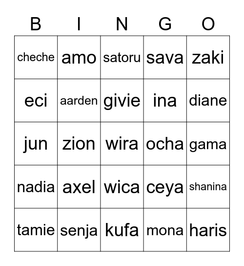 𓄼 bingo-nya tamie 𓄹 Bingo Card