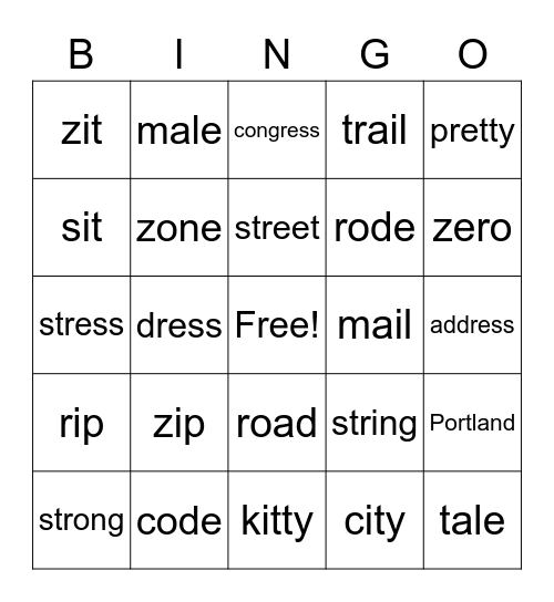 mail Bingo Card
