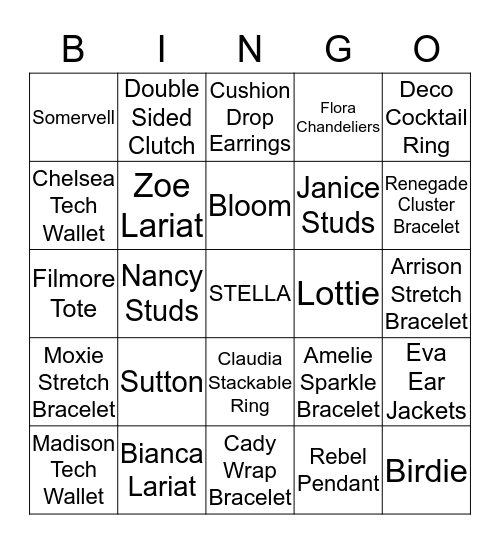 Stella&Dot Autism Awareness Blingo Bingo Card