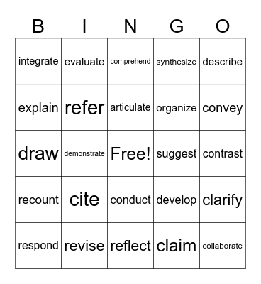 Test Prep Bingo Card