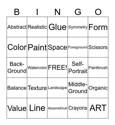 ART Bingo Card