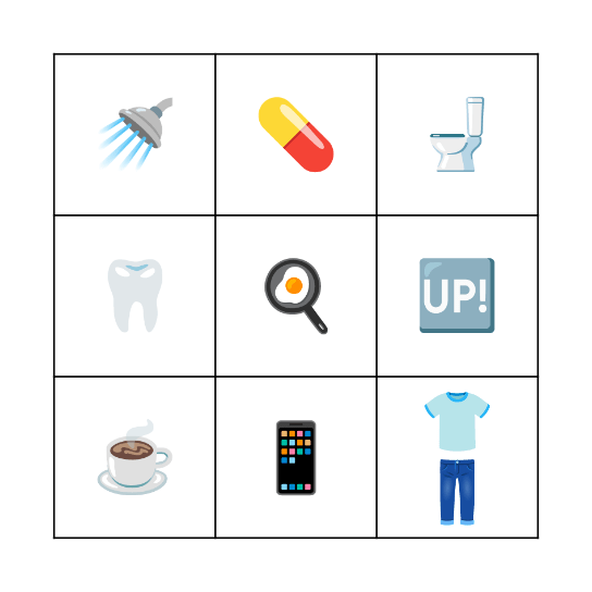 Monday Bingo Card