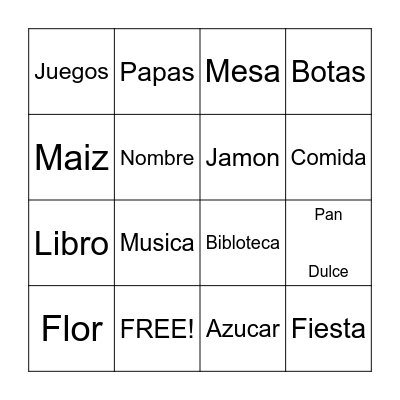 Loteria Bingo Card