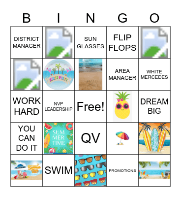 MAUI BEACH PARTY BINGO Card