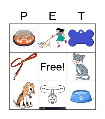 Pet Bingo Card