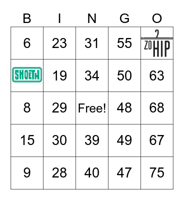 De online modeshow Bingo Card