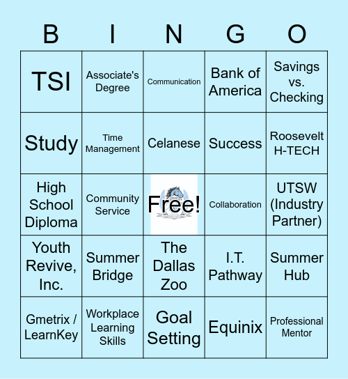 F. D. Roosevelt H-TECH Bingo Card