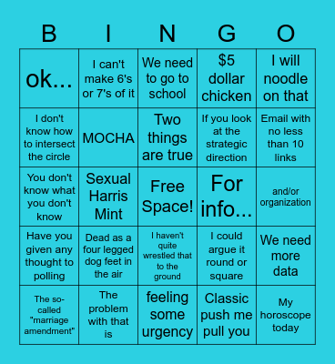 Claire Bingo Card