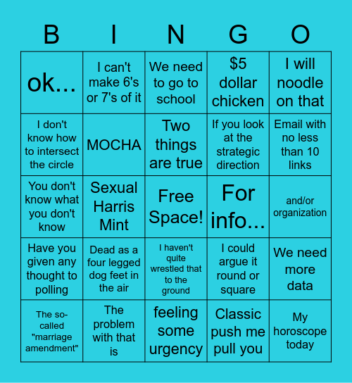 Claire Bingo Card